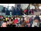 China virus: Temperature checks at Kunming airport - Label : AFPTV - First images - Category : News
