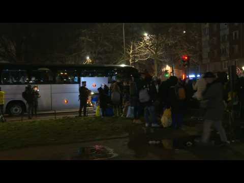 Evacuation of large migrant camp in northeast Paris