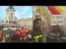 French firemen protest in Paris against pension reform