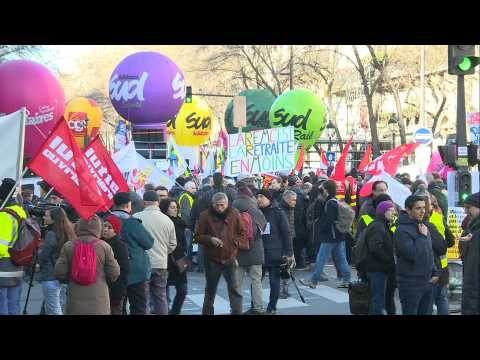 Strikers take to Paris streets as anti-pension reform movement continue