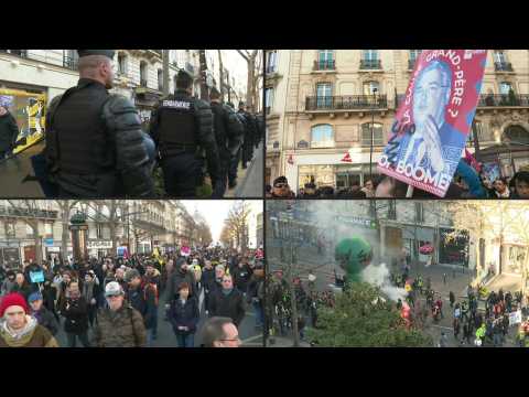 Estimated 130,000 demonstrators in Paris to protest pension reform