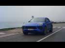 The new Porsche Macan GTS in Sapphire Blue Driving Video