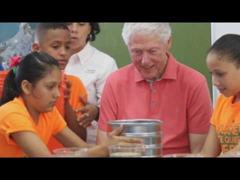 Former US president Bill Clinton visits Puerto Rico