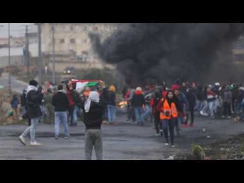Confrontations in Ramallah following protest against Trump's peace plan