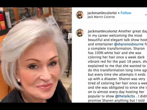 Sharon Osbourne dyes hair platinum blonde