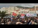 Thousands protest against new Greek island migrant camps
