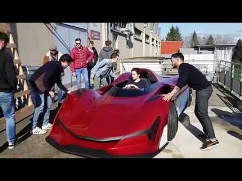 Le nouveau prototype baptisé Seatta signé par la formation Sbarro de l'Utbm privé de salon de Genève.  La faute au coronavirus