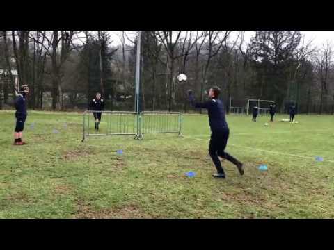 Football : première séance sous la neige pour les Spinaliens