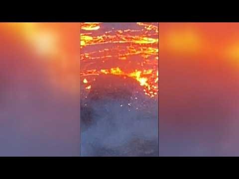 Lava erupts from long-dormant Icelandic volcano