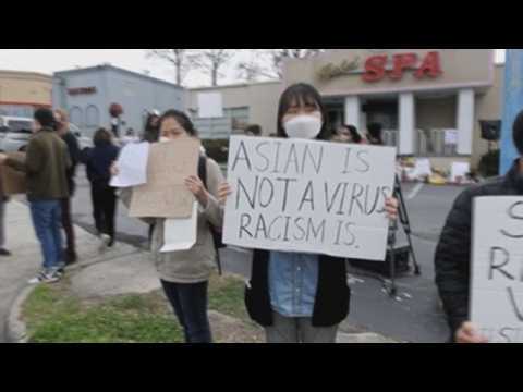 Asian Americans gather in Atlanta to protest hate crimes