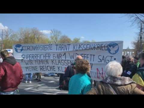 Dozens of people protest in Berlin against reform of Protection against Infection
