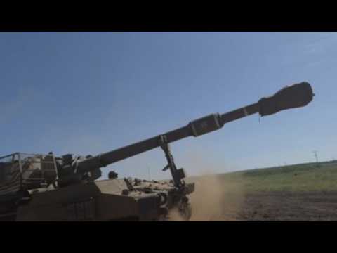 Footage of Israeli military in the Golan Heights