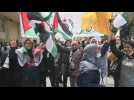 Palestinian refugees protest in Beirut