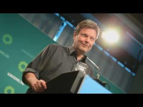 German green party' Robert Habeck holds press conference