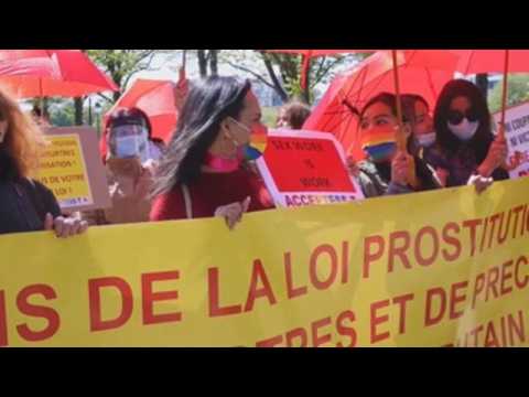Sex workers protest in Paris on anniversary of prostitution law