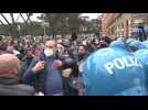 Traders protest in Rome over restrictions due to Covid-19