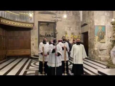 The Church of the Holy Sepulcher in Jerusalem celebrates Holy Wednesday