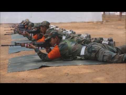 Female soldiers of Indian Army undergo military training