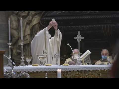 Pope Francis leads Thursday mass at St. Peter's Basilica