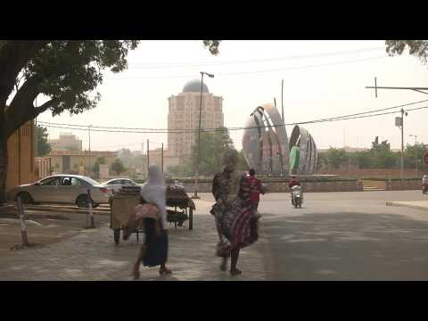 Street scenes around Niger presidential palace following attempted coup