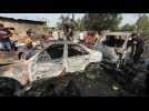 Aftermath at the scene of explosion in Baghdad