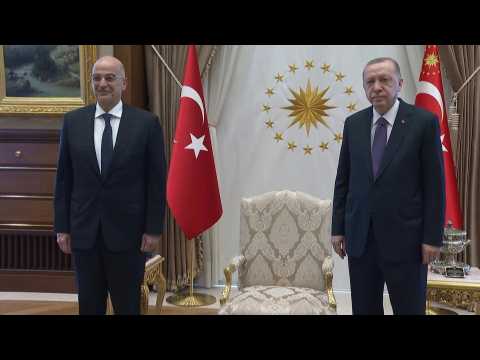 Turkey's Erdogan receives Greek Foreign Minister Nikos Dendias