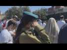Relatives visit the cemetery on Israel's Fallen Soldiers Day