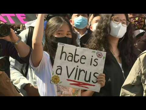New York protesters gather against Asian hate crime