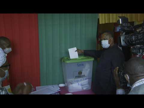 Congo-Brazzaville: President Denis Sassou Nguesso casts vote in presidential election