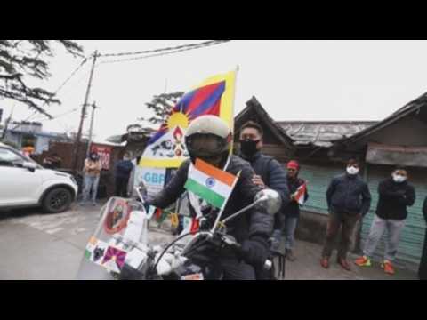 Tibetan youth goes on solo bike ride to collect proposal to confer Bharat Ratna on Dalai Lama