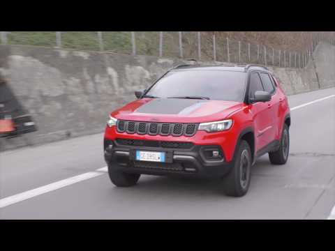 New Jeep Compass Trailhawk in Colorado Red Driving Video