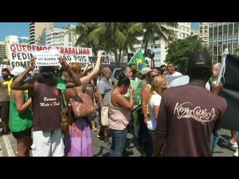 People protest in Rio against virus measures