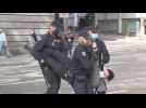 Police disperse activists during climate protest in Madrid