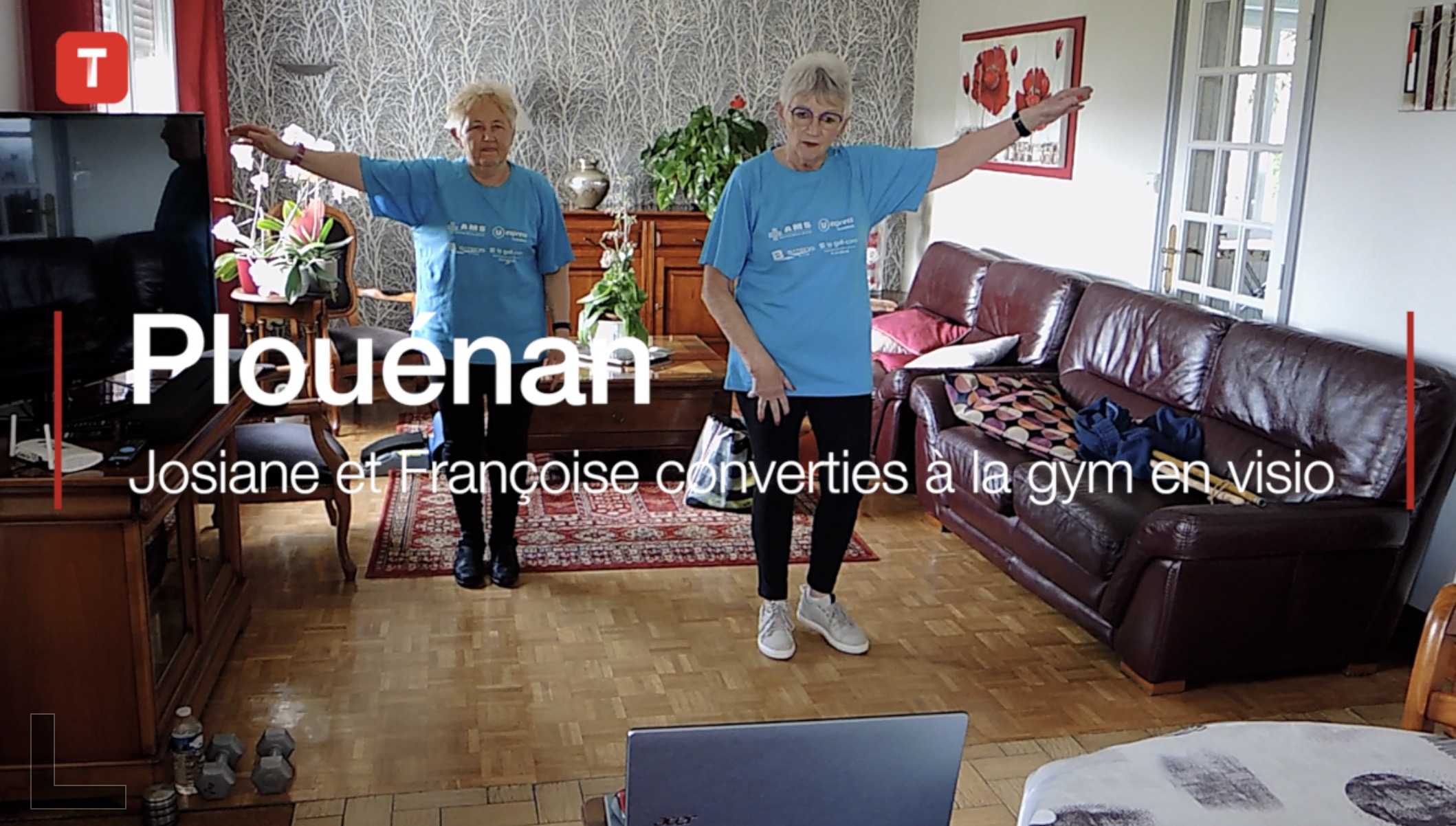 Plouénan. Josiane et Françoise converties à la gym en visio (Le Télégramme)