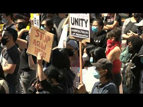 Los Angeles residents rally against anti-Asian violence