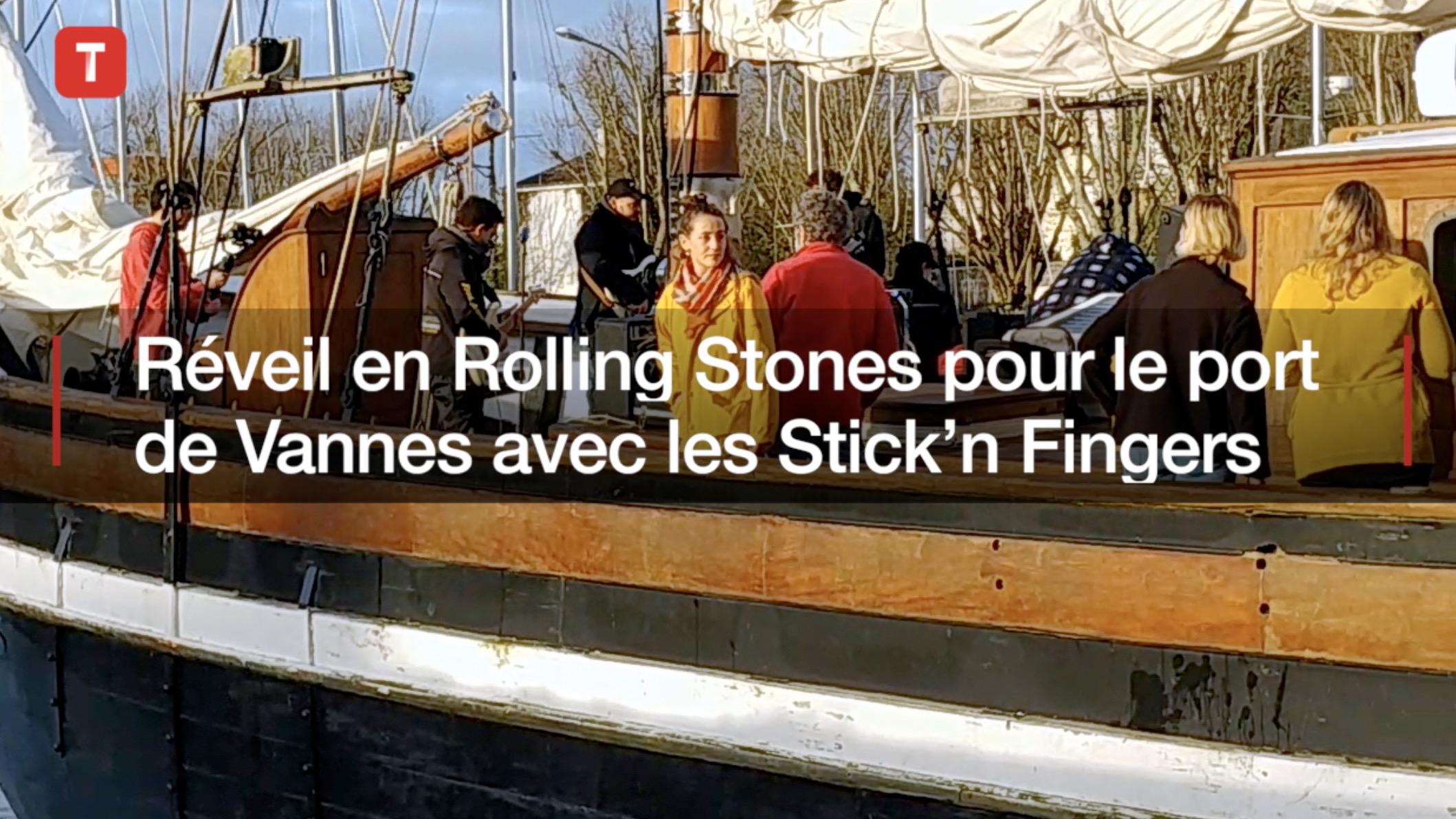 Réveil en Rolling Stones pour le port de Vannes avec les Stick’n Fingers (Le Télégramme)
