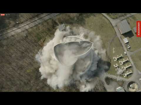 Controlled demolition of 80 year-old German coal power plant