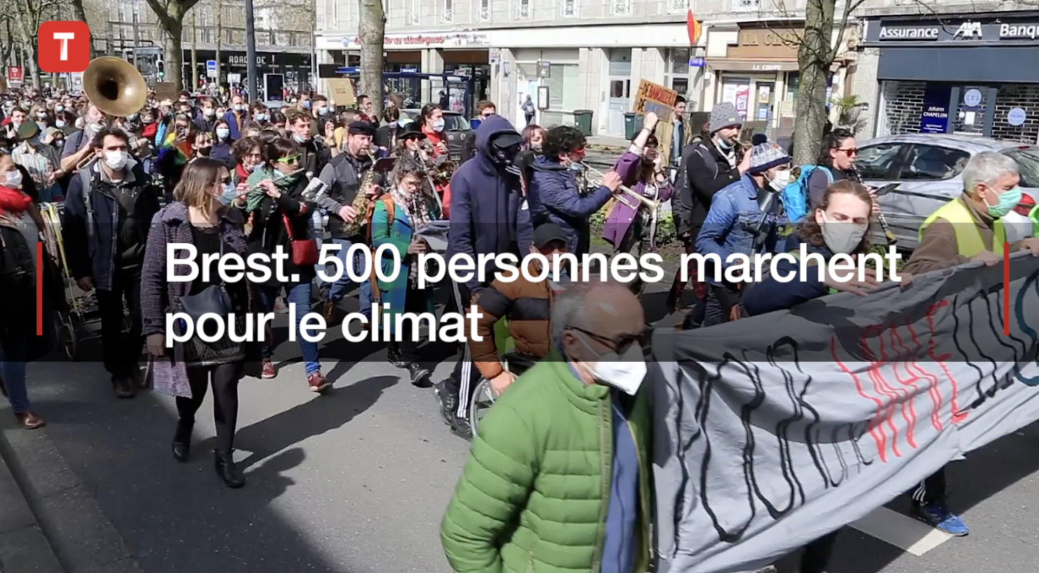 Brest. 500 personnes marchent pour le climat  (Le Télégramme)