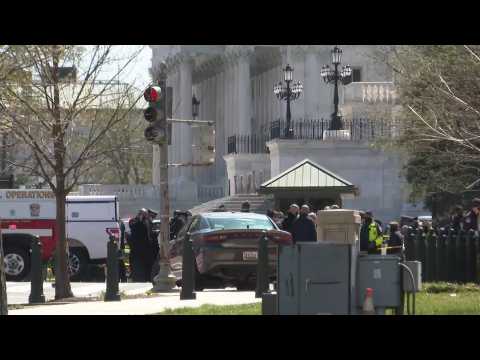 Heightened security outside US Capitol, one police officer dead