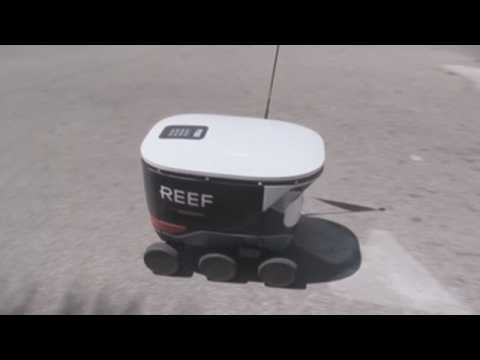 Food delivery robots take to streets of Miami