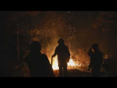 Firefighters battle wildfire of Kathmandu