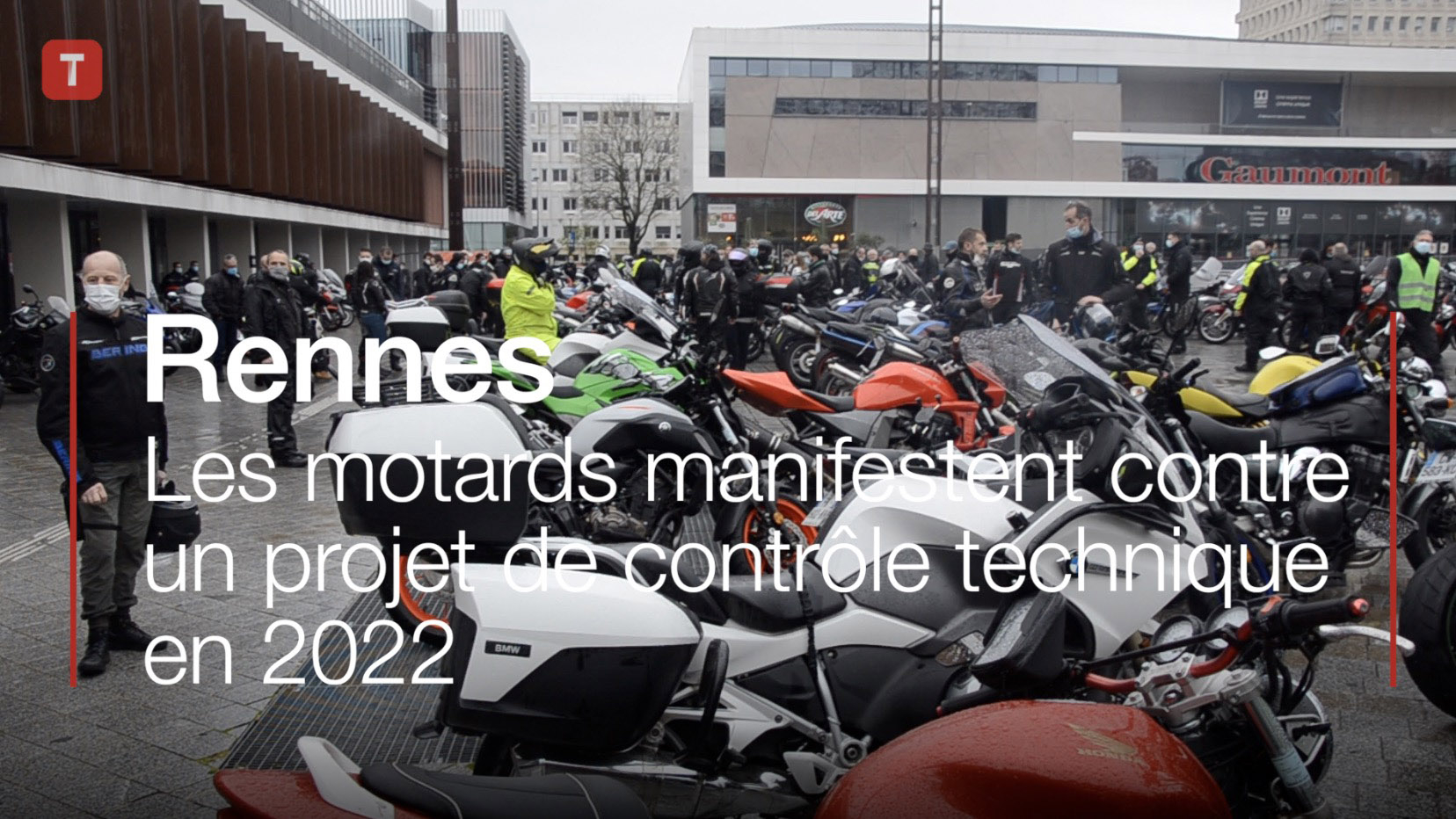 Rennes. Les motards manifestent contre un projet de contrôle technique en 2022 (Le Télégramme)