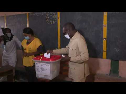 Benin's President Patrice Talon votes in bid for reelection