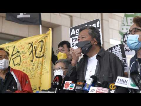 Hong Kong veteran activists arrive at court for huge protest sentencing
