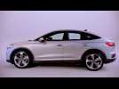 Audi Q4 Sportback e-tron Design in Floret silver in Studio