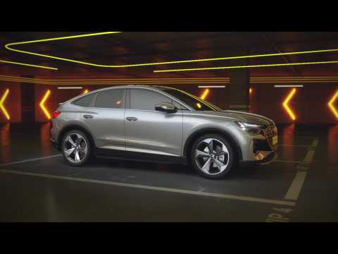 Daytime running lights technology of the Audi Q4 Sportback e-tron Animation