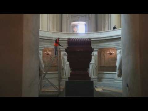 Napoleon's grave is being prepared, a few weeks from the anniversary of his death