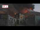 French fire brigade releases footage of major warehouse fire near Paris
