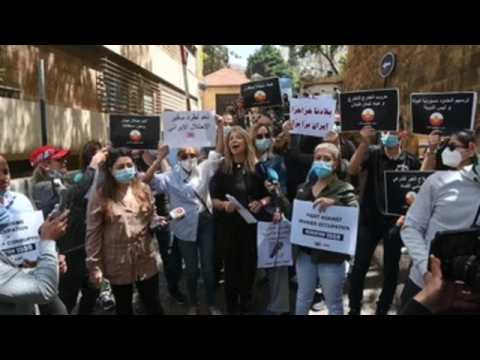 Lebanese protesters demand the expulsion of Iranian ambassador