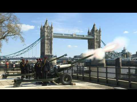 Gun salute at Tower of London marks start of Prince Philip’s funeral